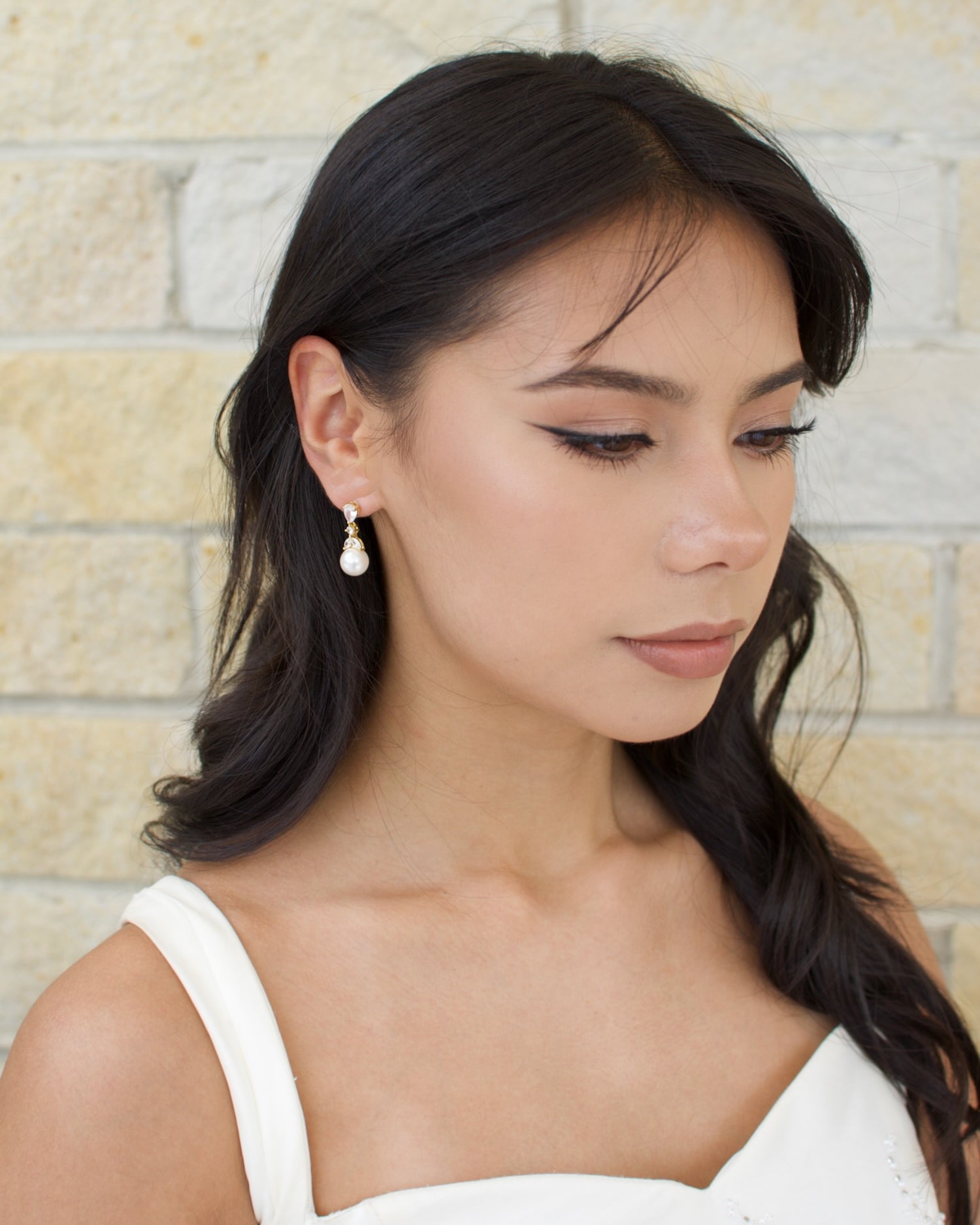 Betty Gold earrings by Windsor Bridal Jewellery