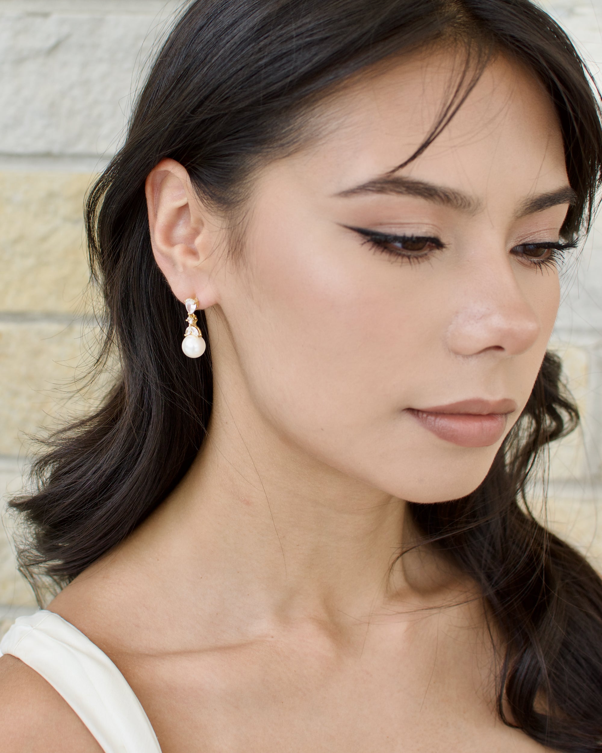 Betty Silver bridal earrings — alternate view 4