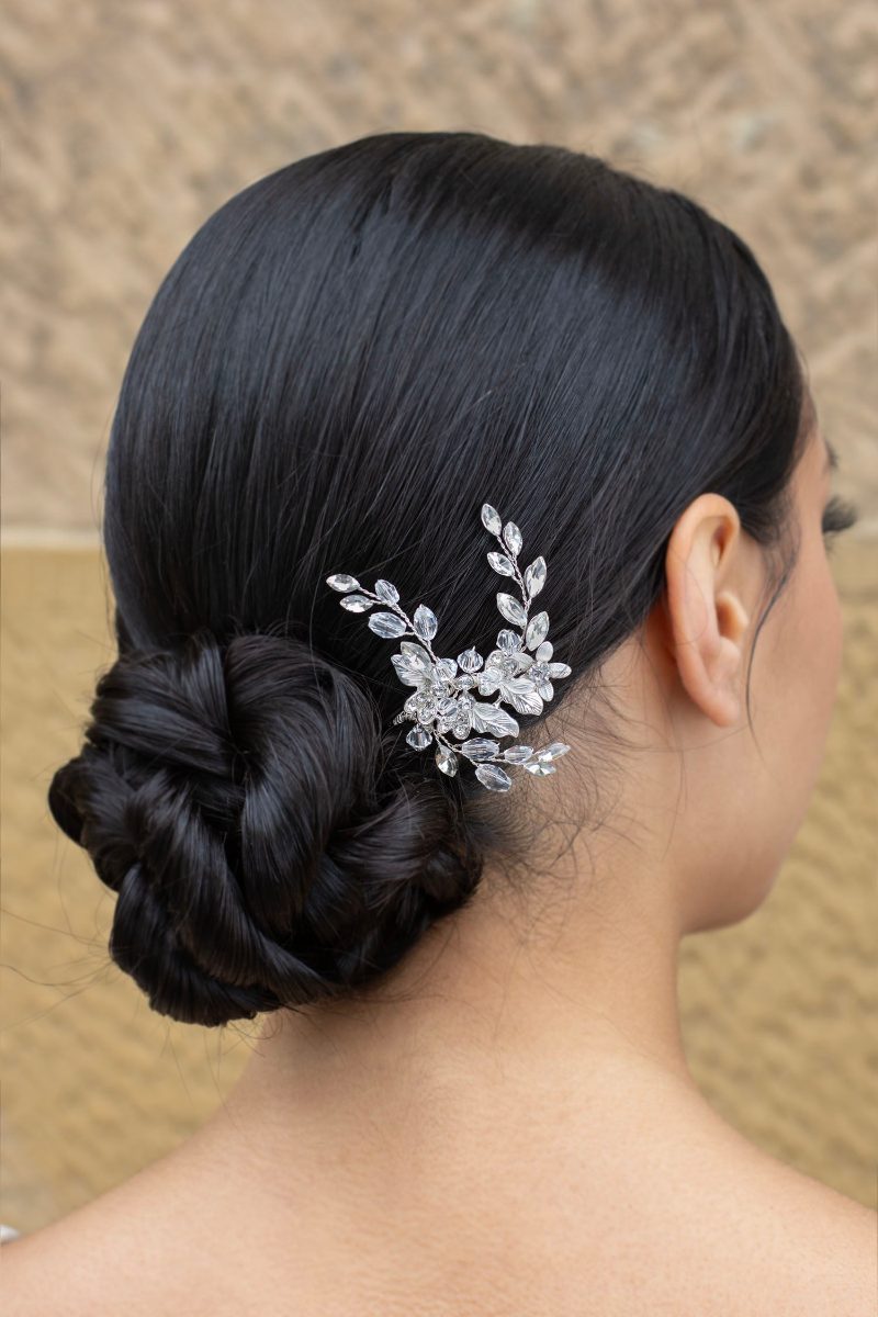 Lucinda silver bridal hair pin by Windsor Bridal Jewellery