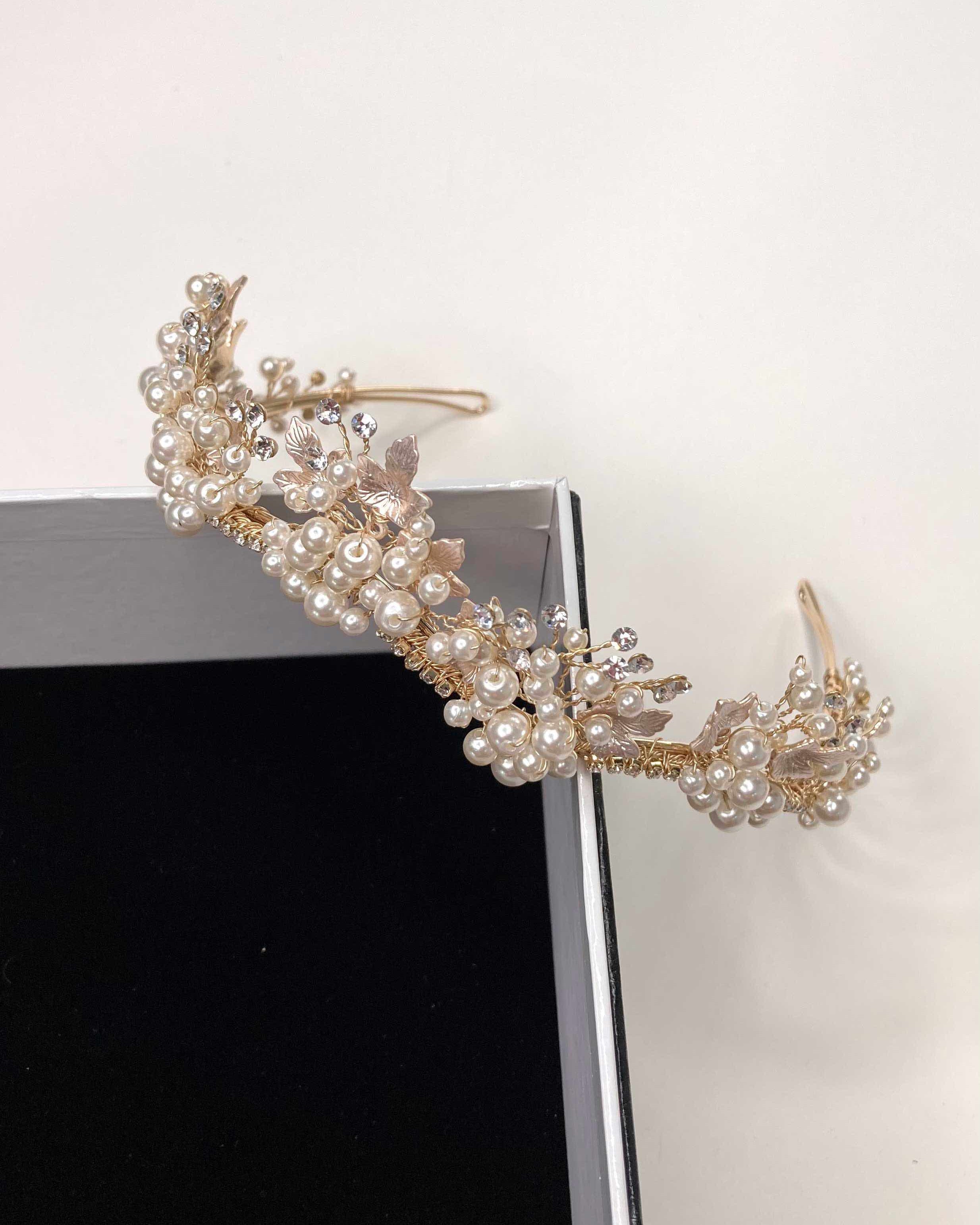Anita Gold bridal crown — alternate view 3