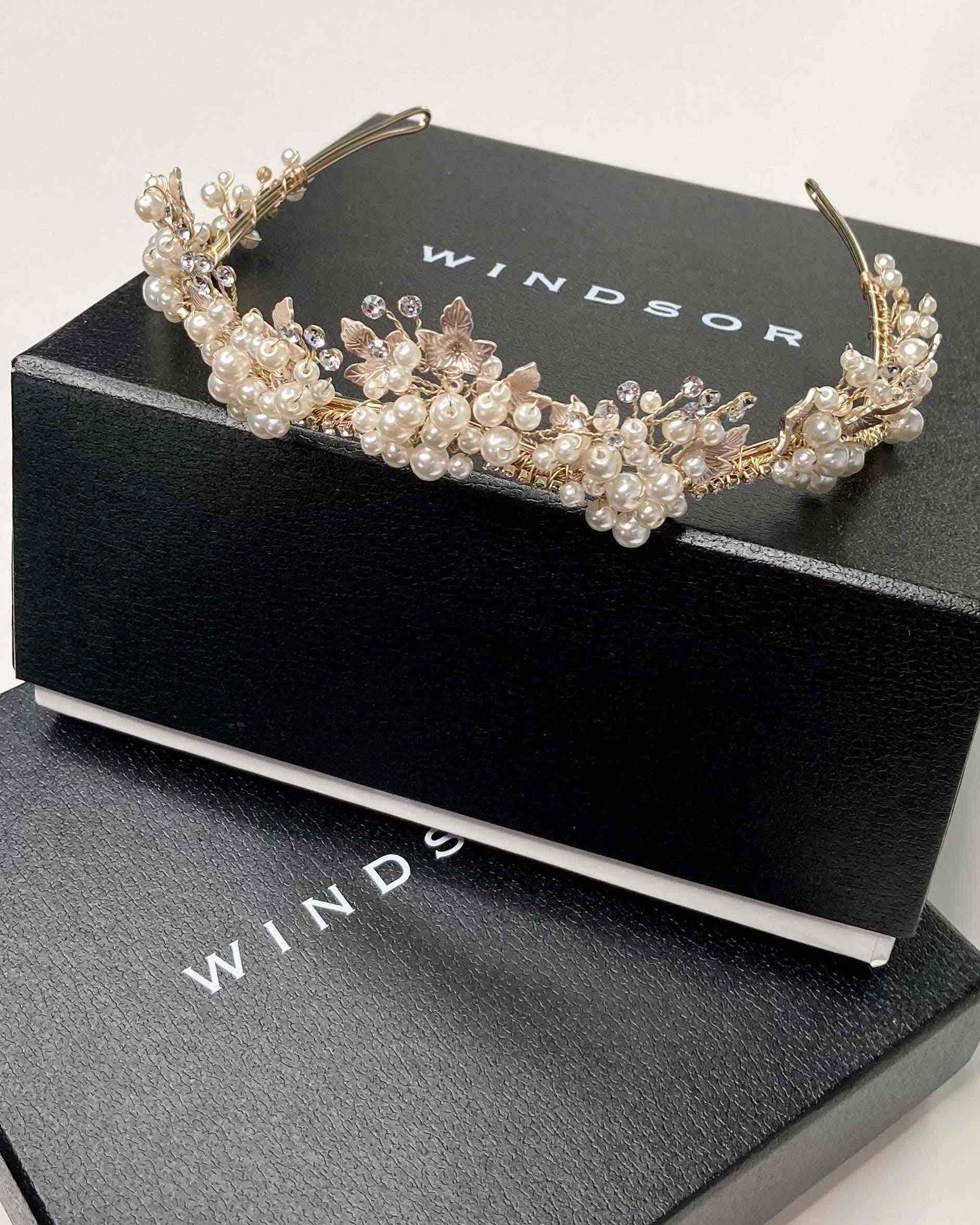 Anita Gold bridal crown — alternate view 2