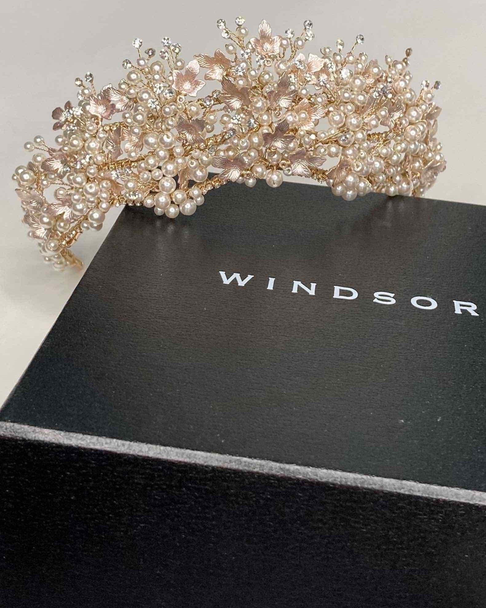 Anita Triple Gold crown by Windsor Bridal Jewellery