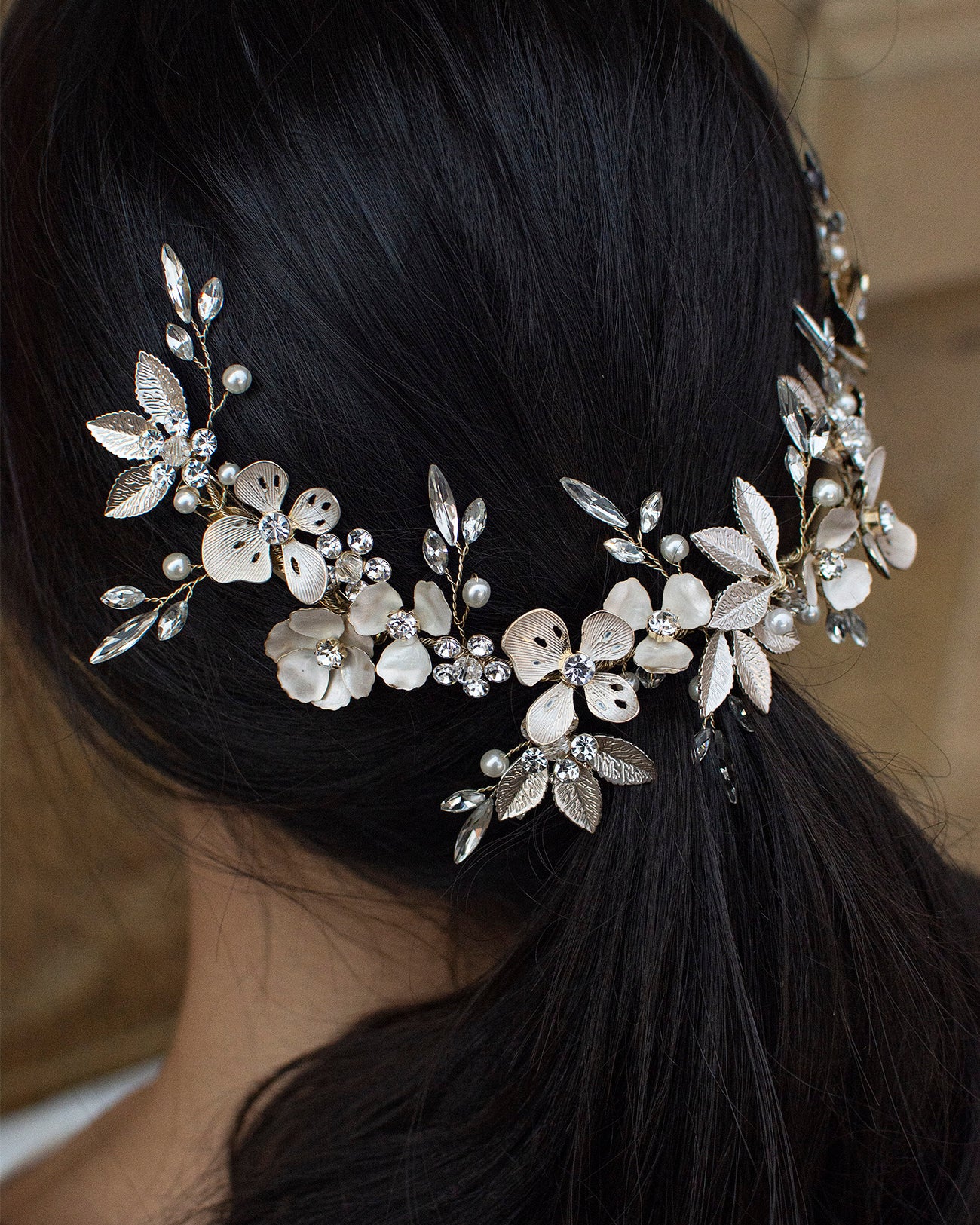 Bianca Double Gold hair vine by Windsor Bridal Jewellery