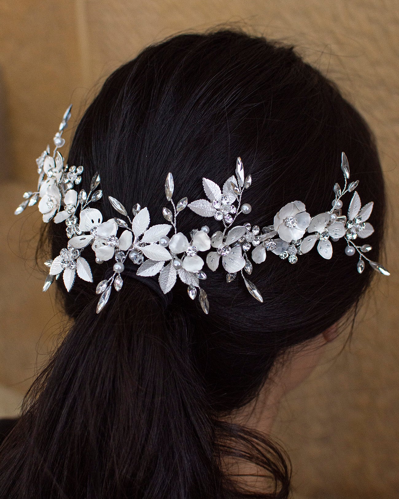 Bianca Double Silver hair vine by Windsor Bridal Jewellery