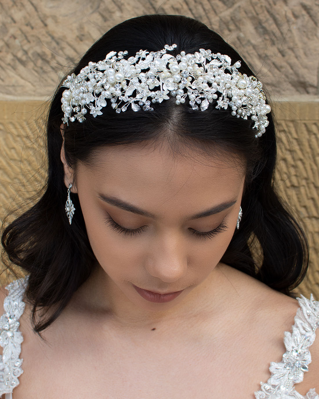 Elizabeth Silver headband by Windsor Bridal Jewellery