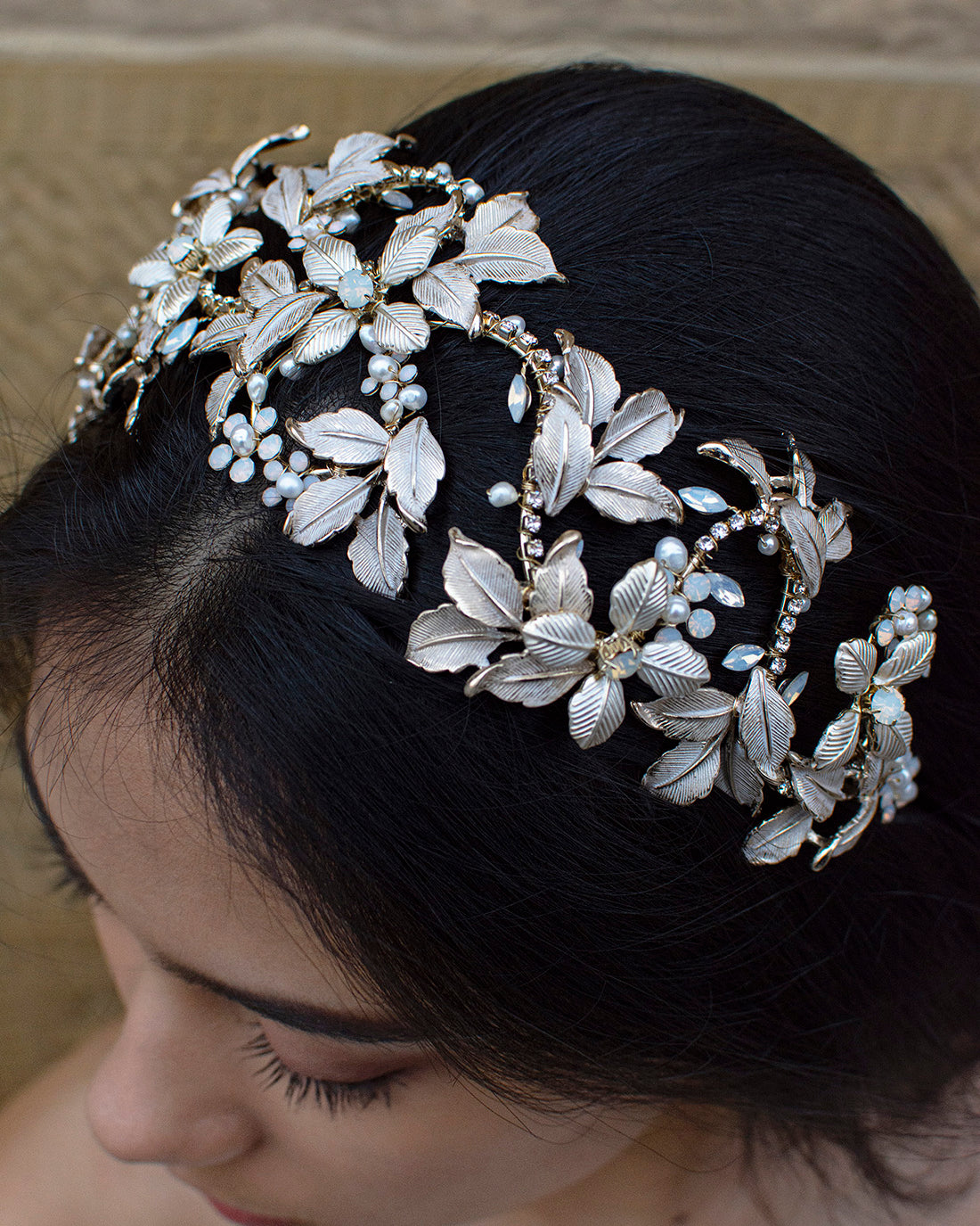 Catherine Gold bridal headband — alternate view 2