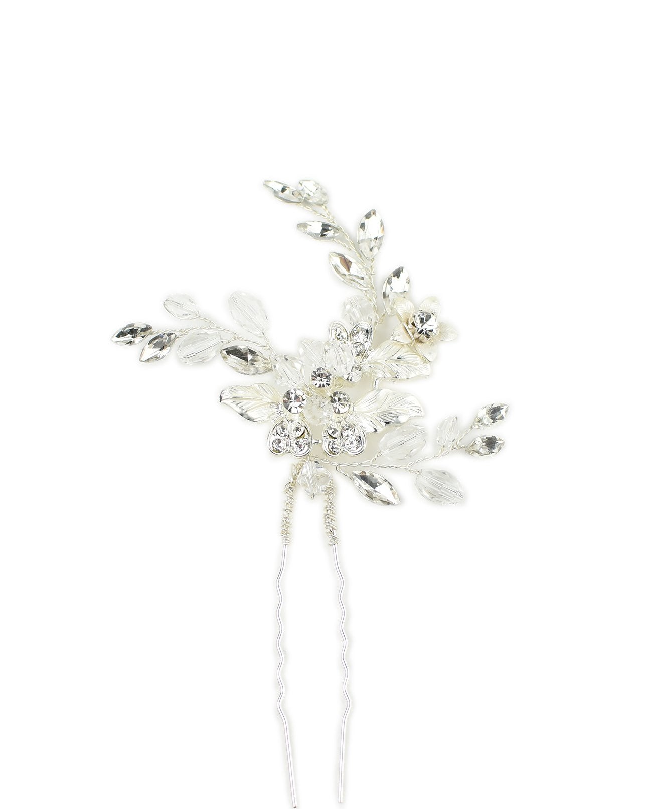 Lucinda silver bridal hair pin — alternate view 4
