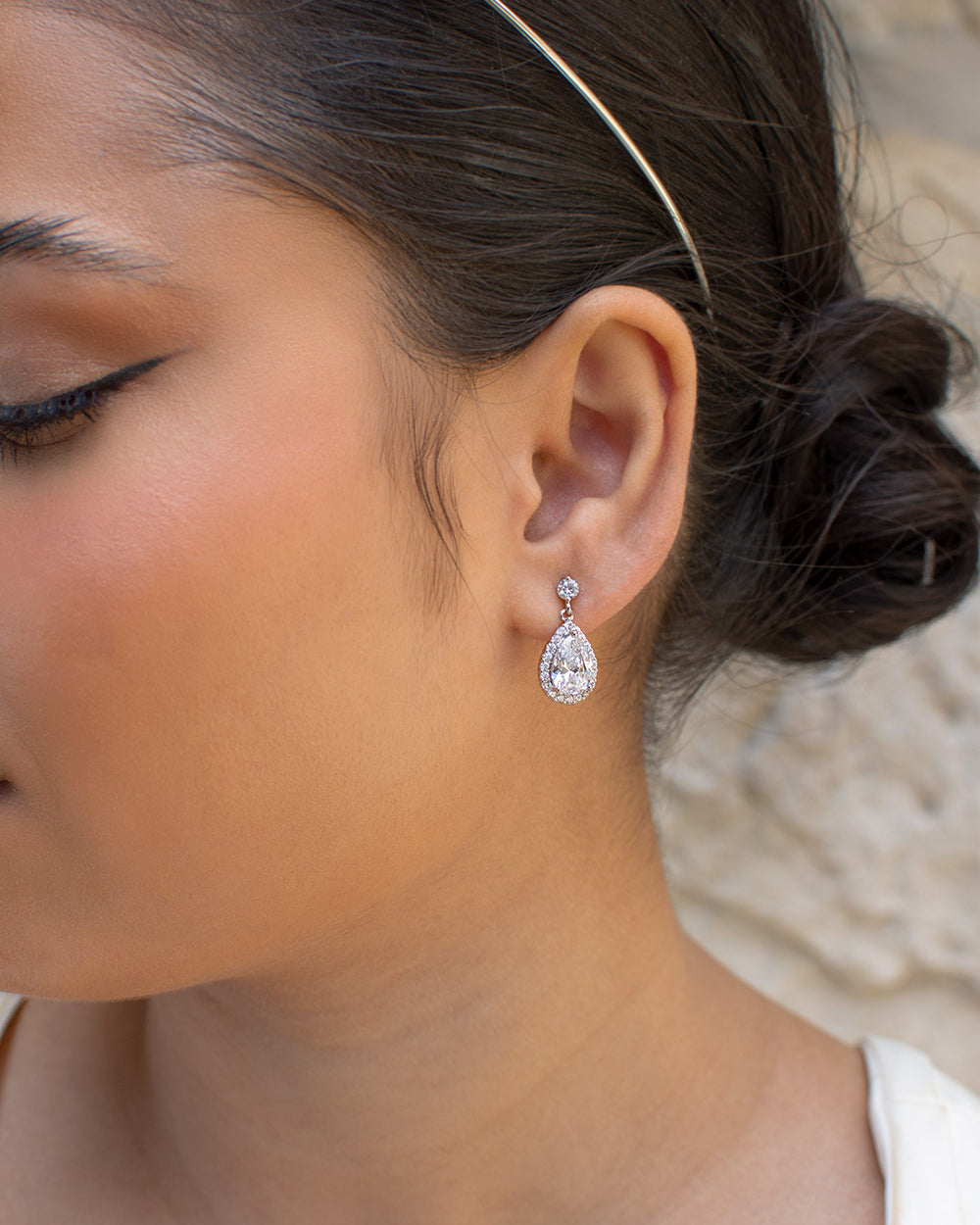 Diaz Silver earrings by Windsor Bridal Jewellery