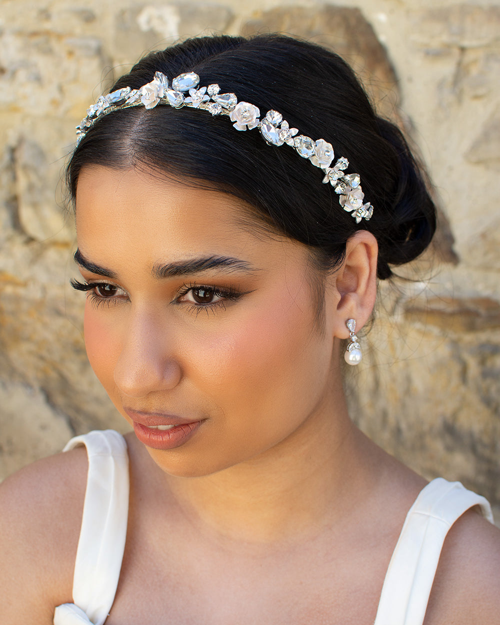 Greta silver bridal headband by Windsor Bridal Jewellery