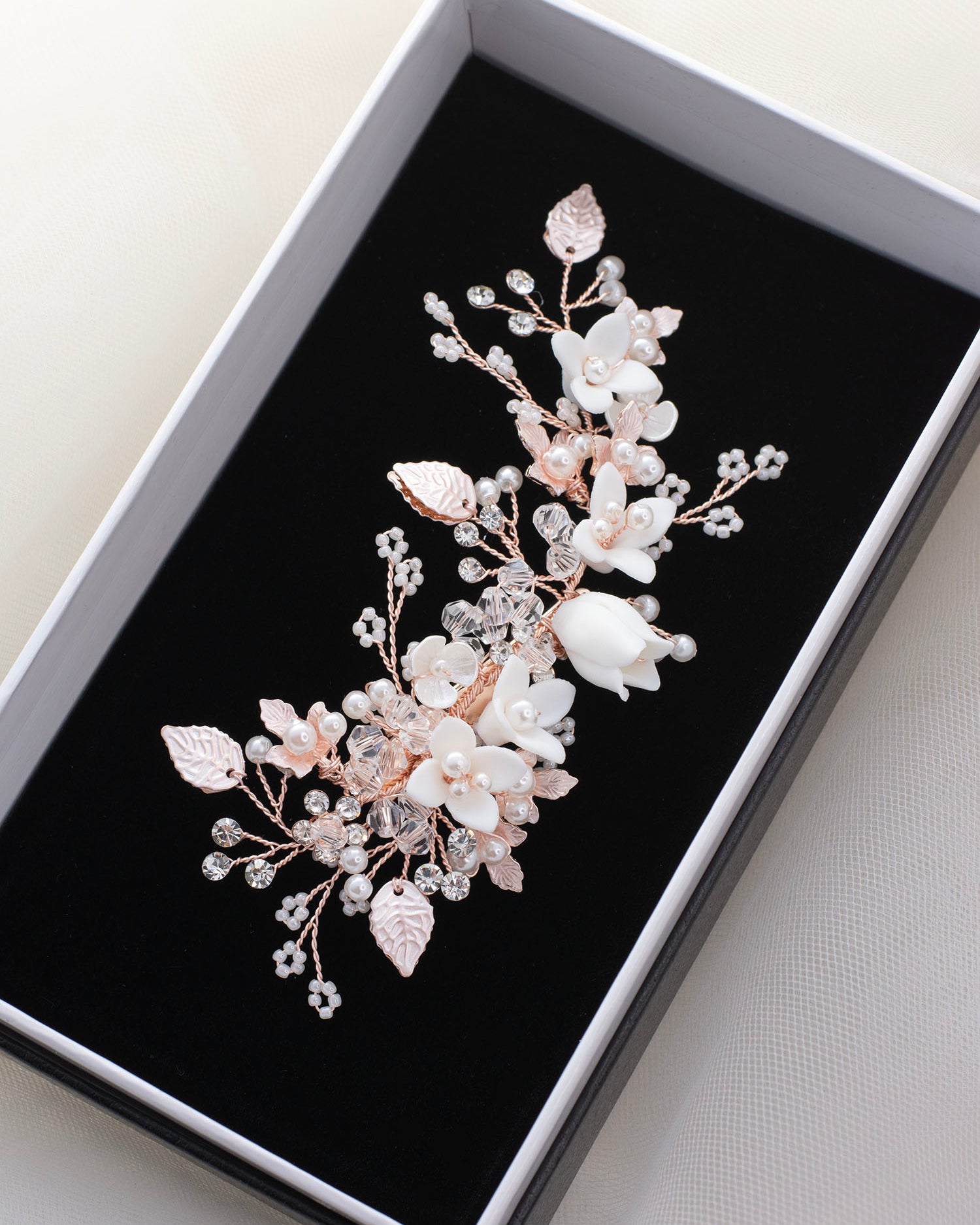 Harlow Rose Gold bridal comb — alternate view 2