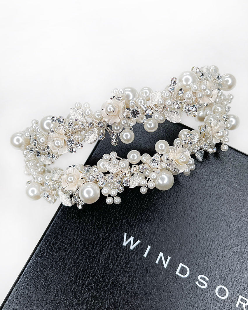 Stella Double Silver bridal headband — alternate view 5