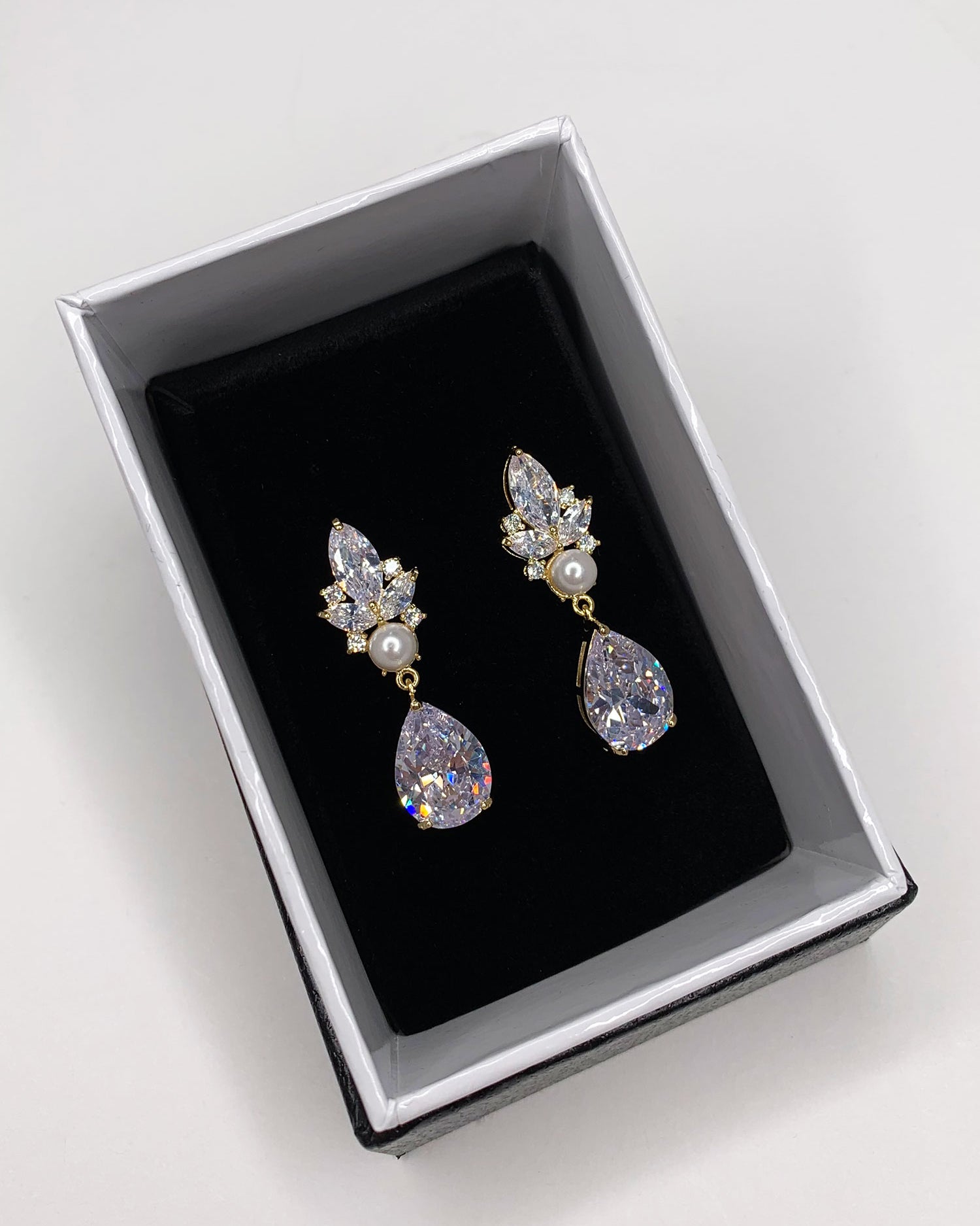 Elsa Gold bridal earrings — alternate view 3