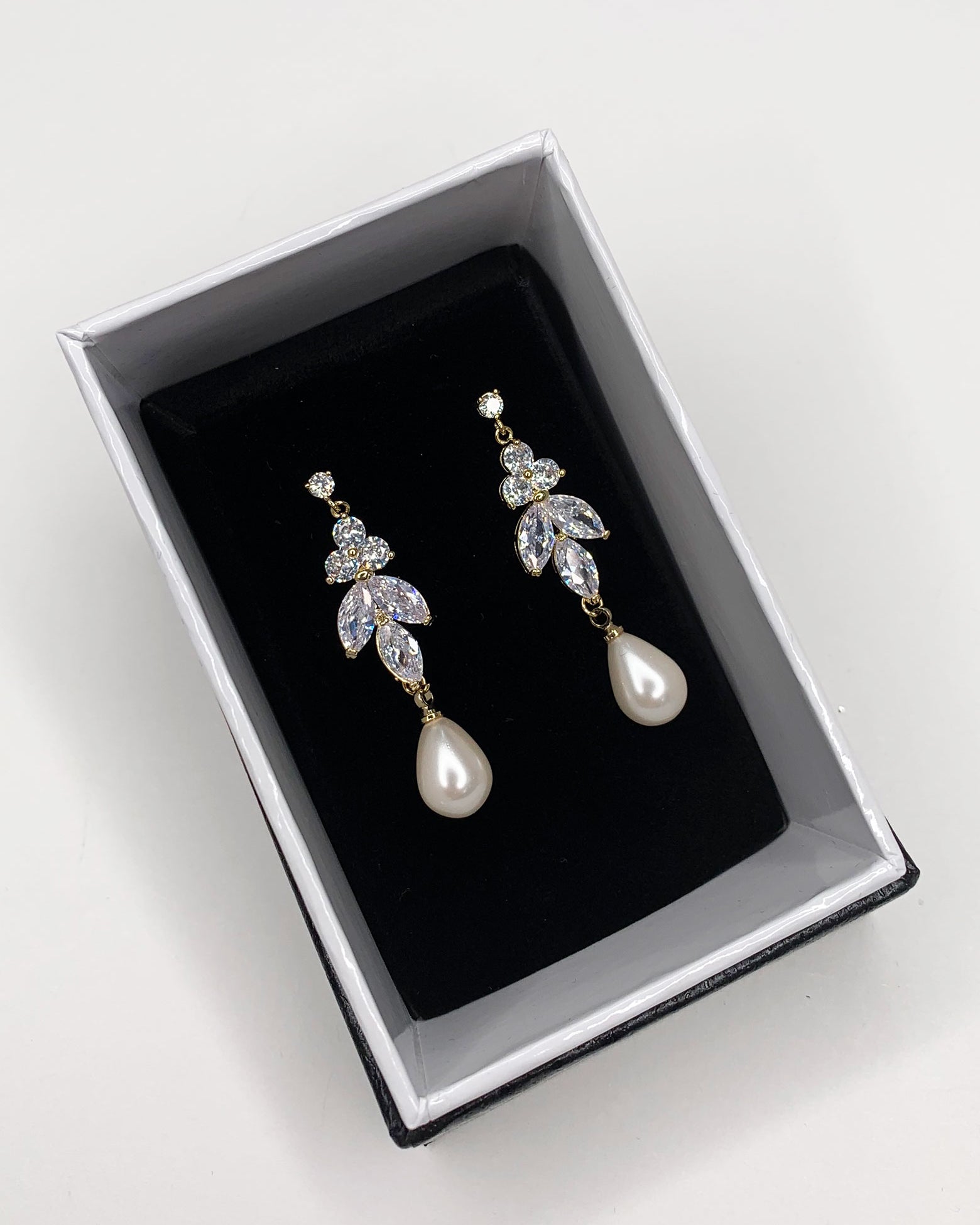 Remy Gold bridal earrings — alternate view 2