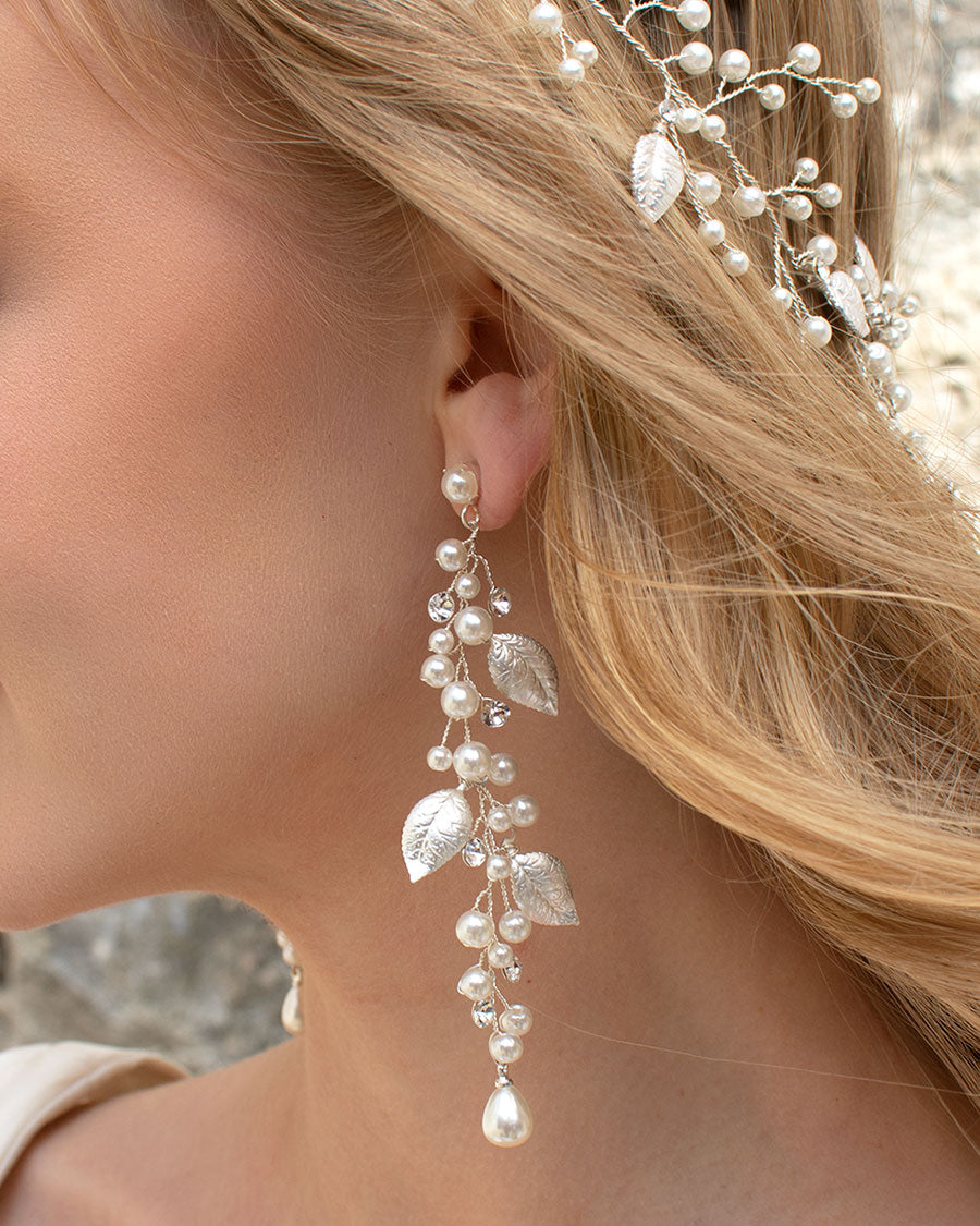 Juliet Silver earrings by Windsor Bridal Jewellery