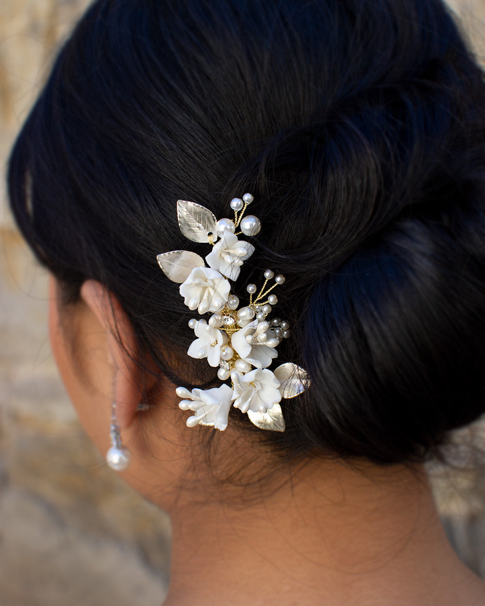 Marija Gold bridal comb — alternate view 2