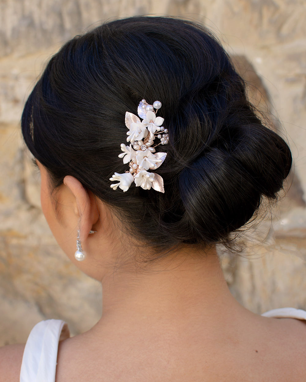 Marija Rose Gold comb by Windsor Bridal Jewellery
