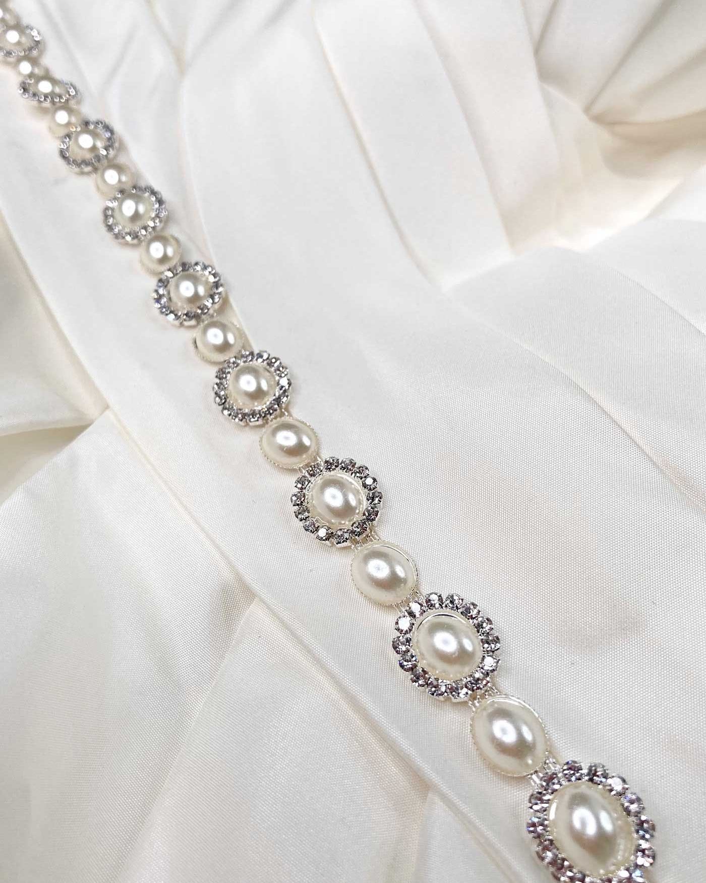 Persia Belt in Silver by Windsor Bridal Jewellery