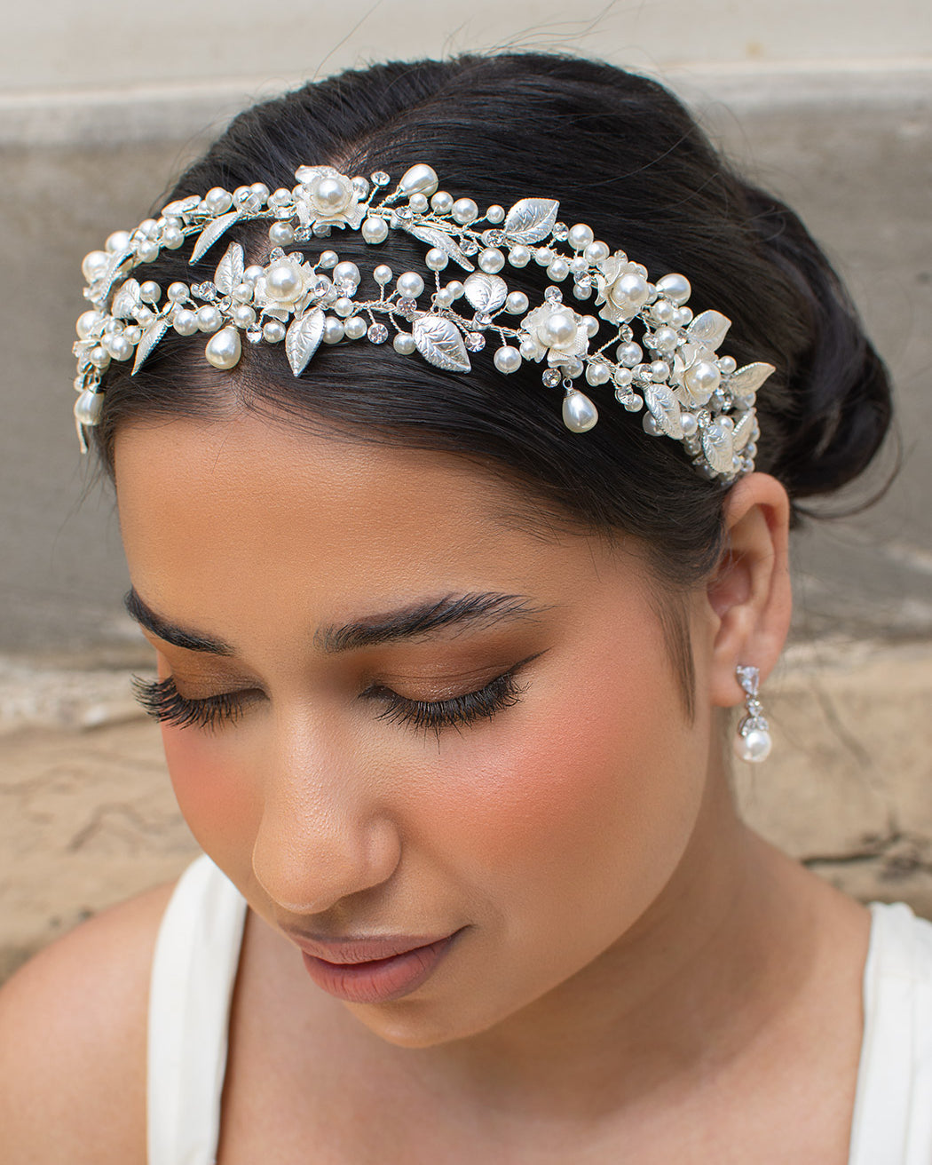 Holly Silver headband by Windsor Bridal Jewellery