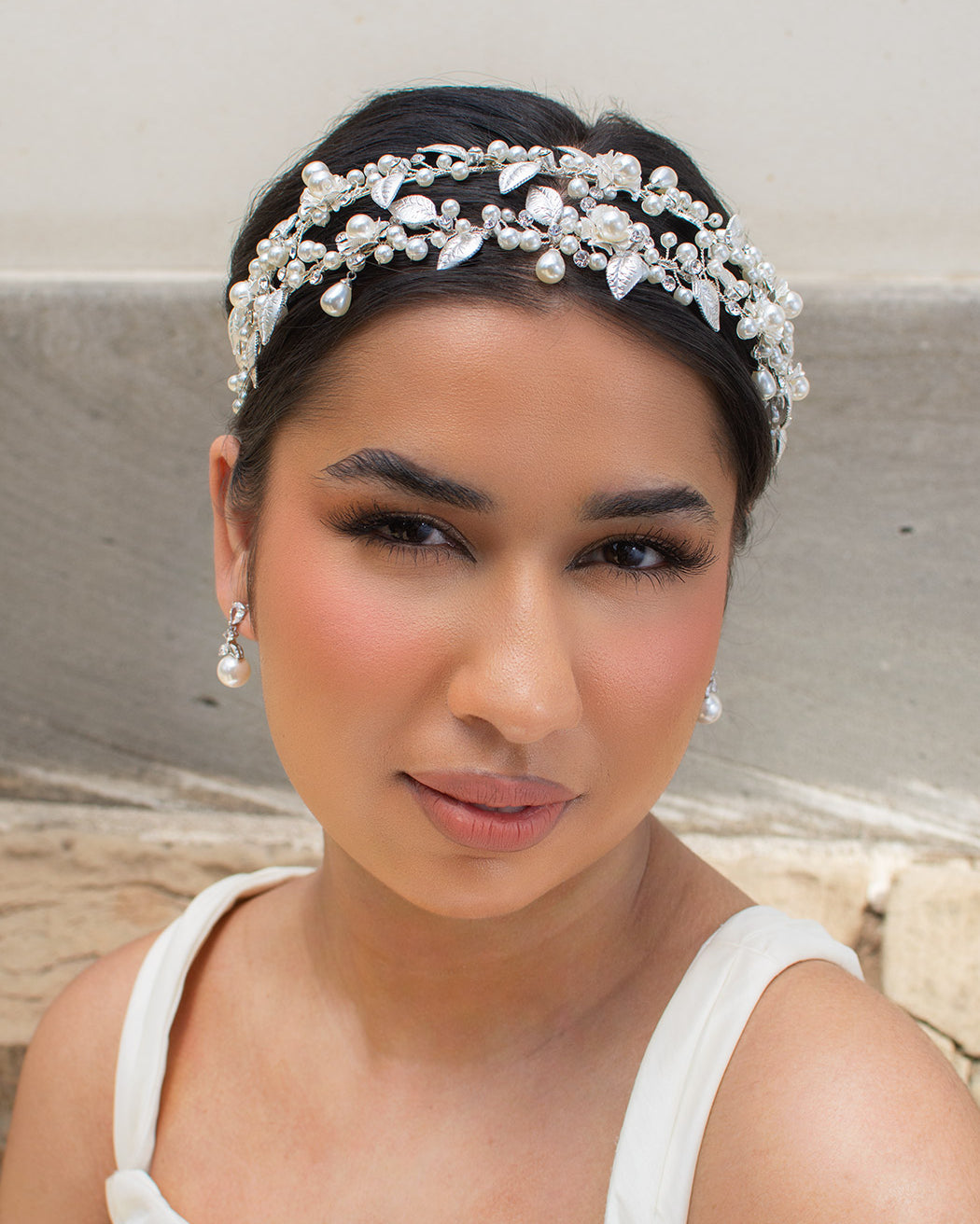 Holly Silver bridal headband — alternate view 2