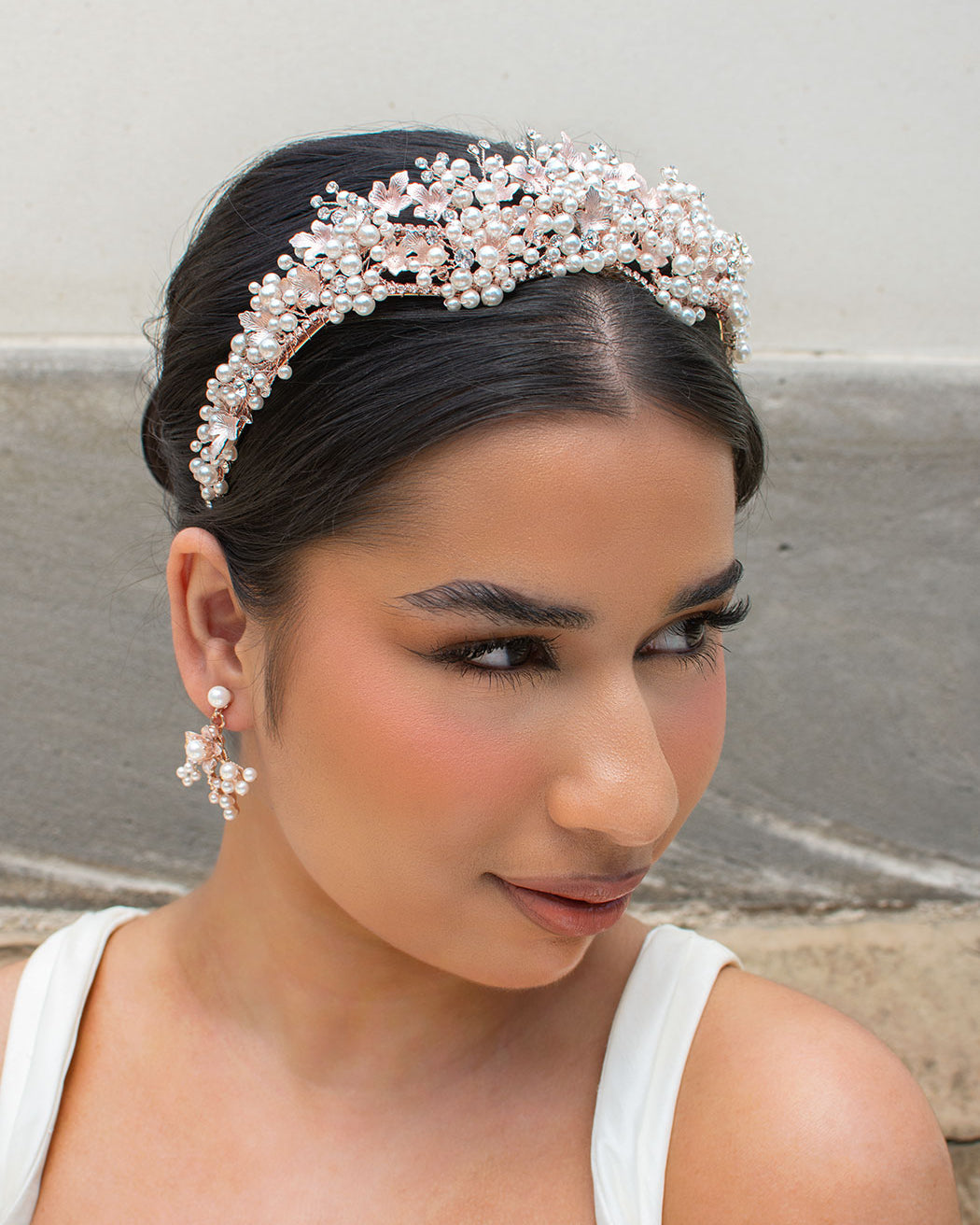 Anita Double Rose Gold bridal crown — alternate view 5