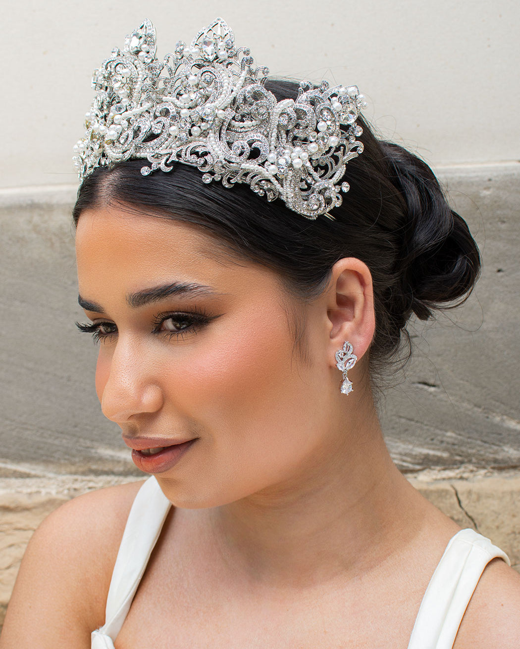 Alexandra Silver bridal crown — alternate view 2