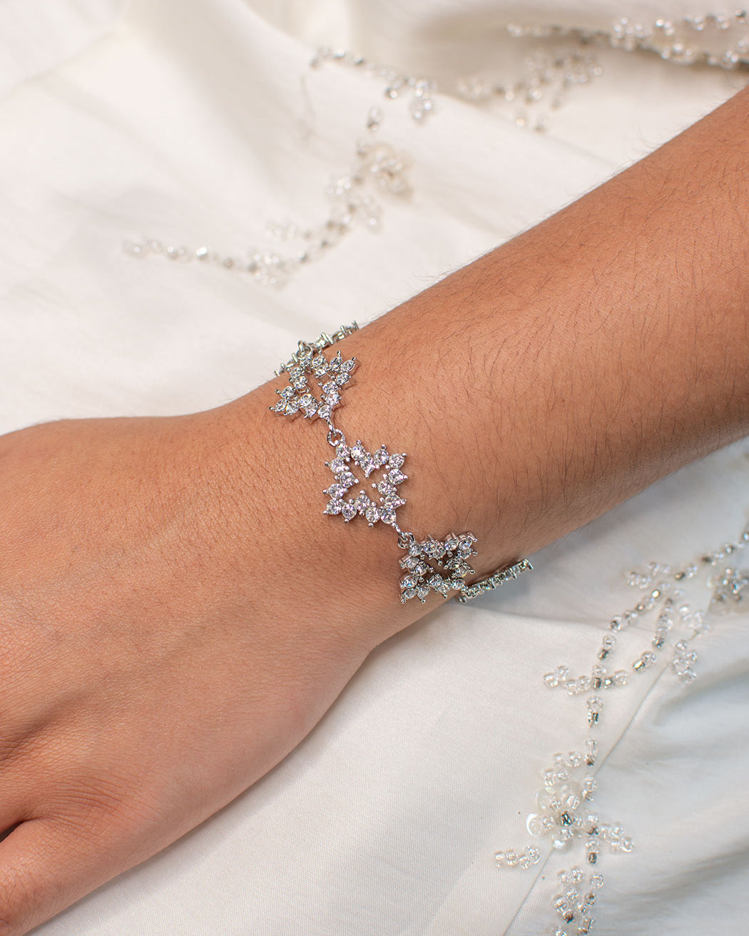 Alaska Silver bracelet by Windsor Bridal Jewellery