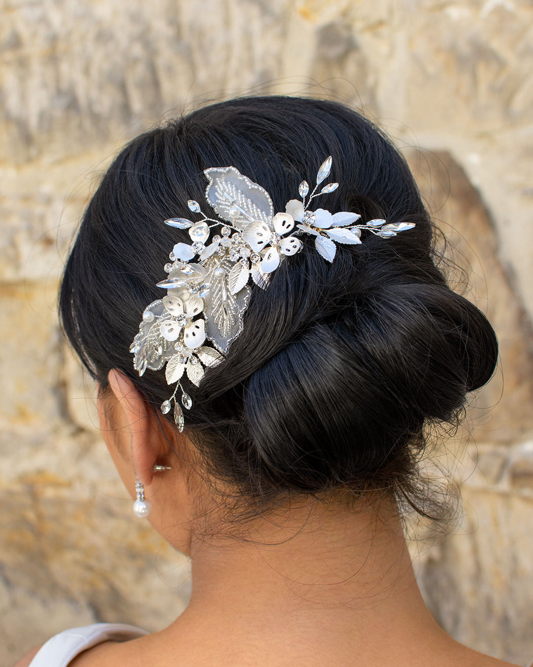 Felicity Silver bridal comb — alternate view 2