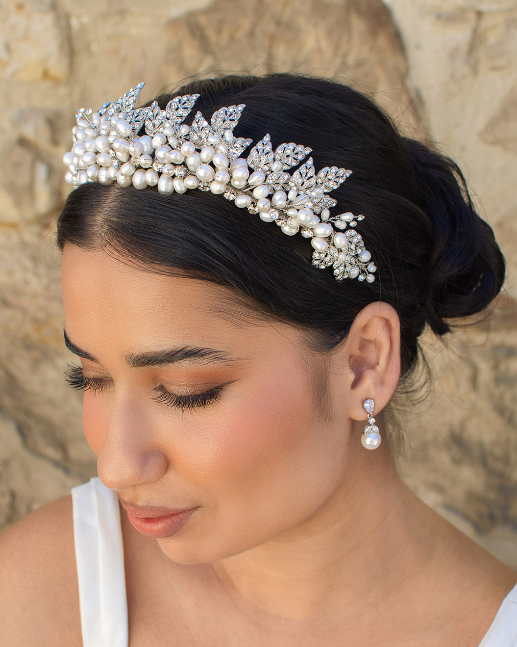 Eden silver bridal crown — alternate view 2