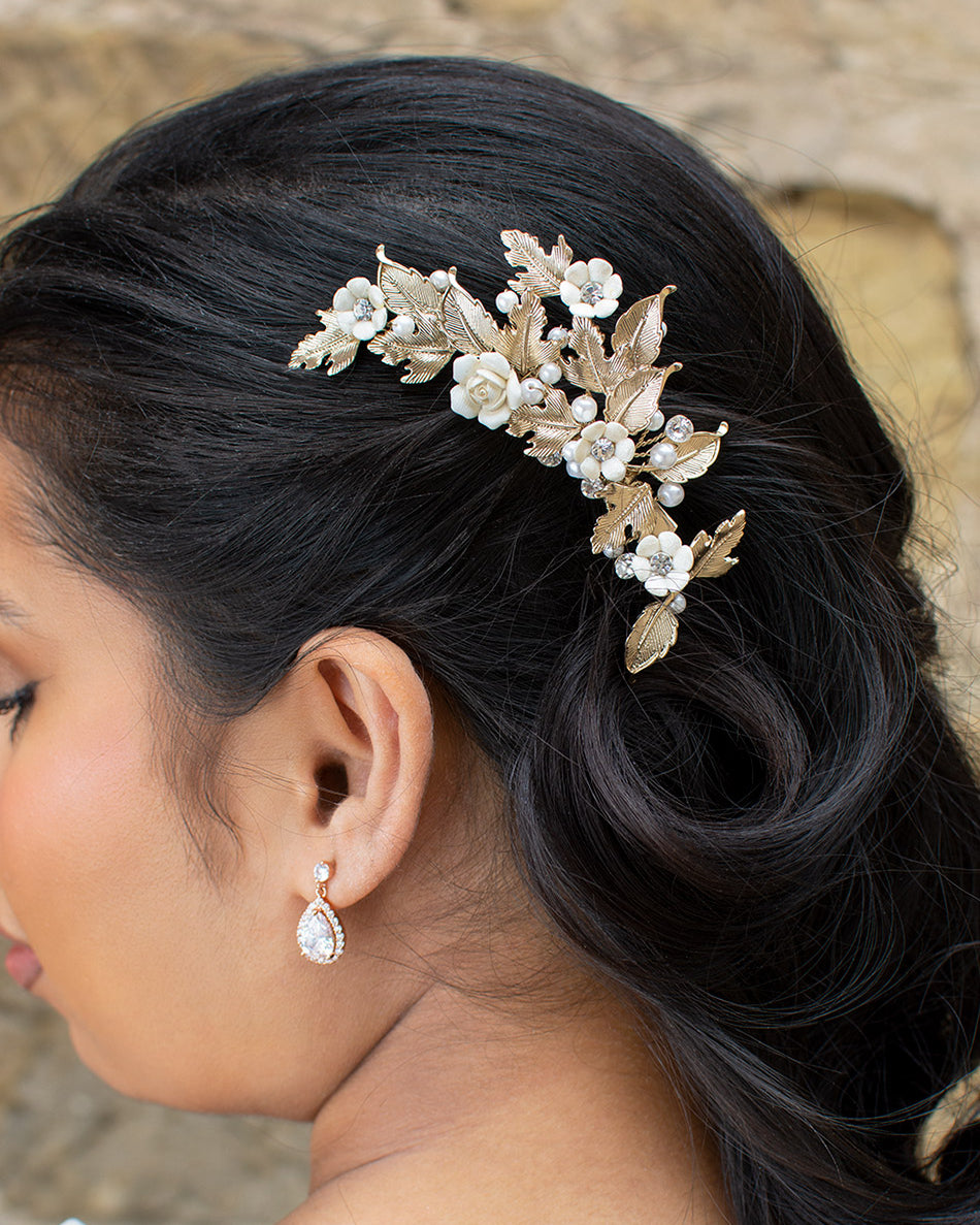Piper gold bridal comb — alternate view 3