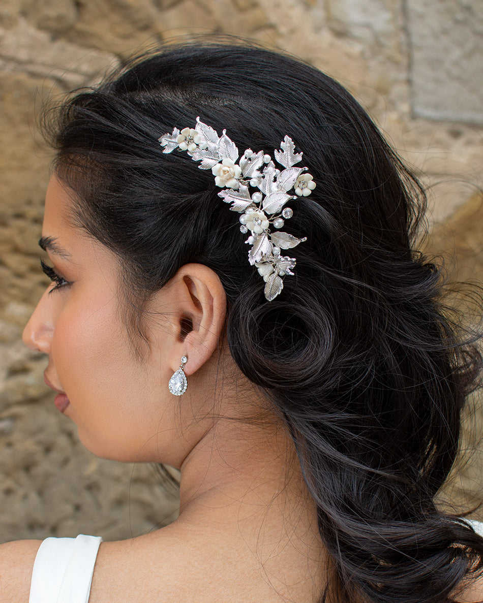 Piper silver bridal comb by Windsor Bridal Jewellery