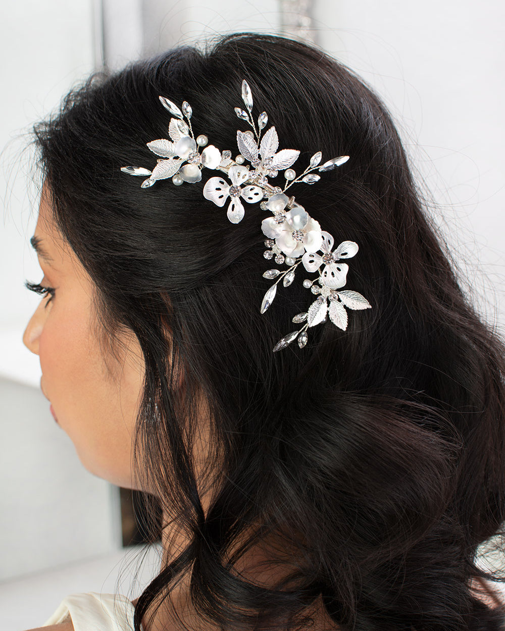 Bianca silver bridal comb by Windsor Bridal Jewellery