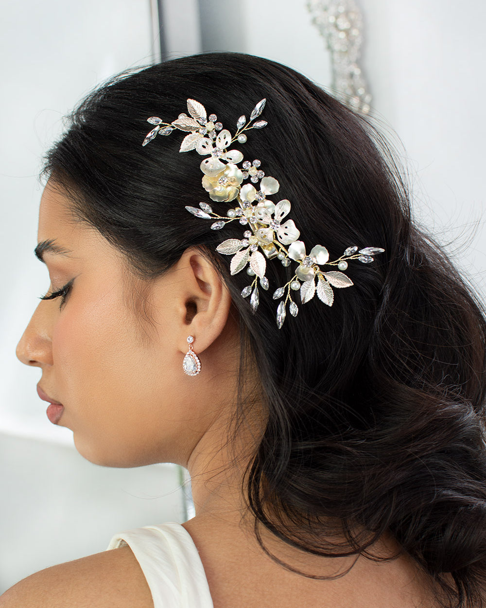 Bianca gold bridal comb by Windsor Bridal Jewellery