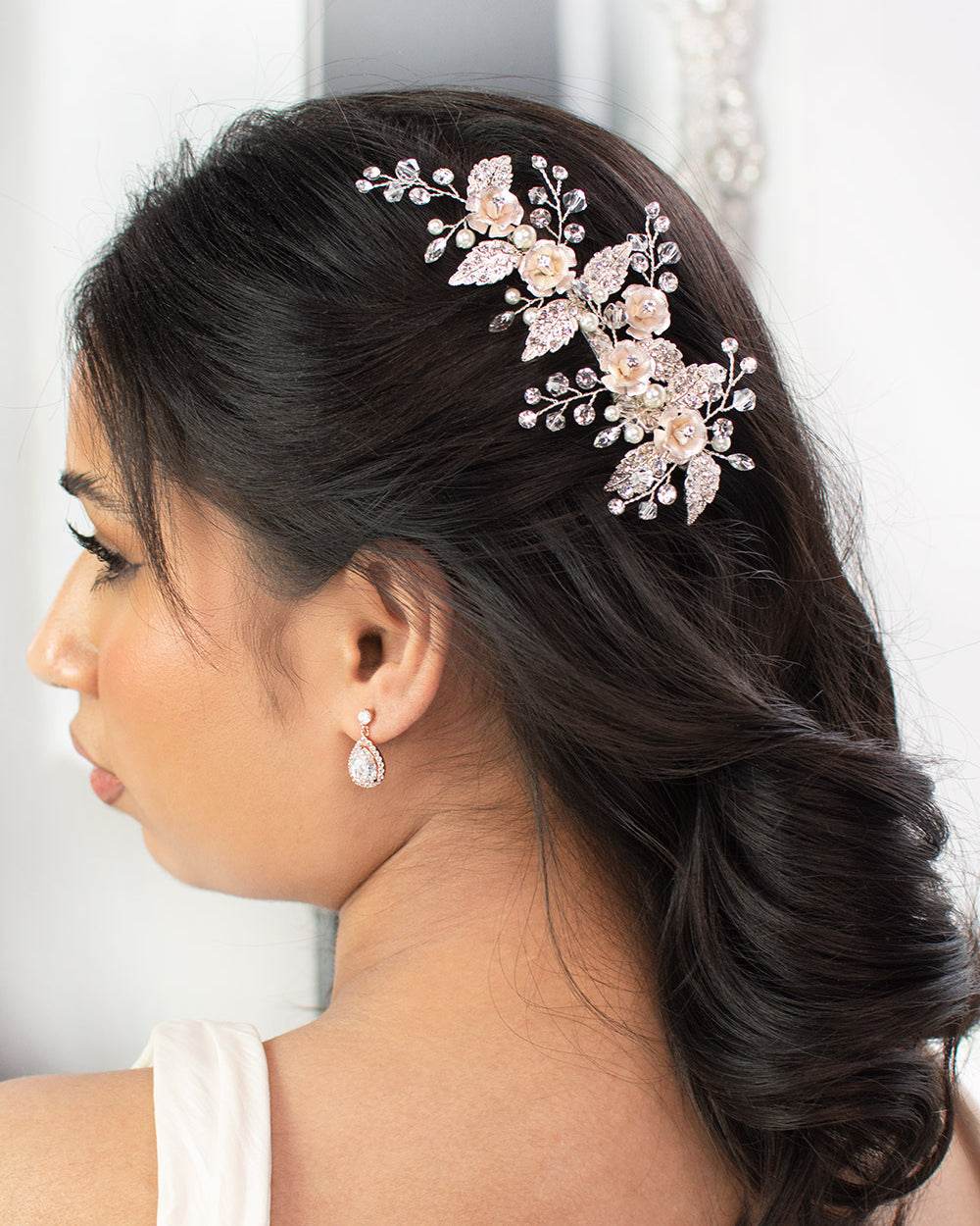 Clarissa silver bridal comb — alternate view 3