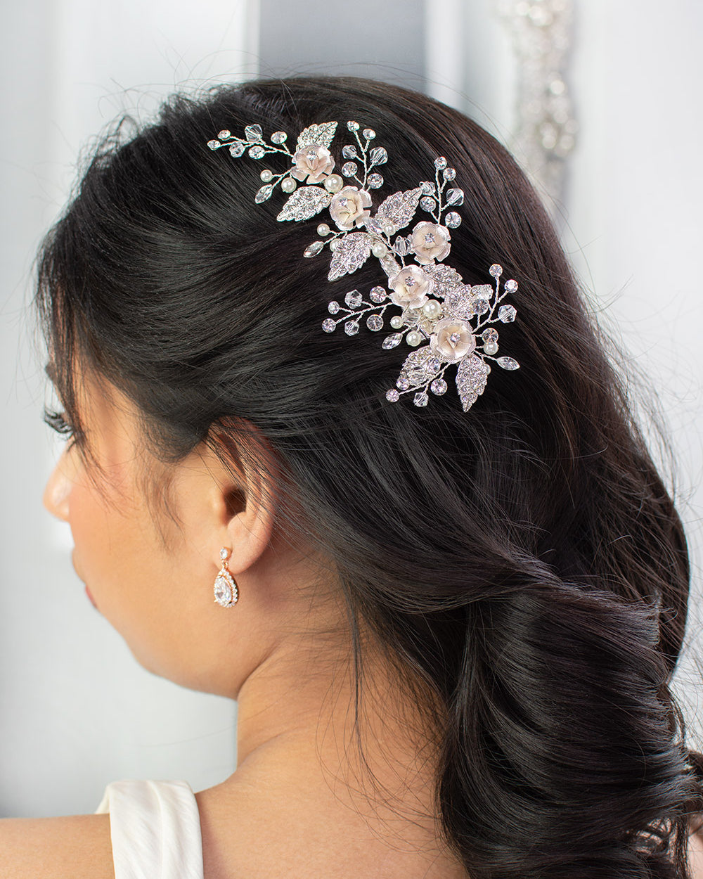 Clarissa silver bridal comb by Windsor Bridal Jewellery