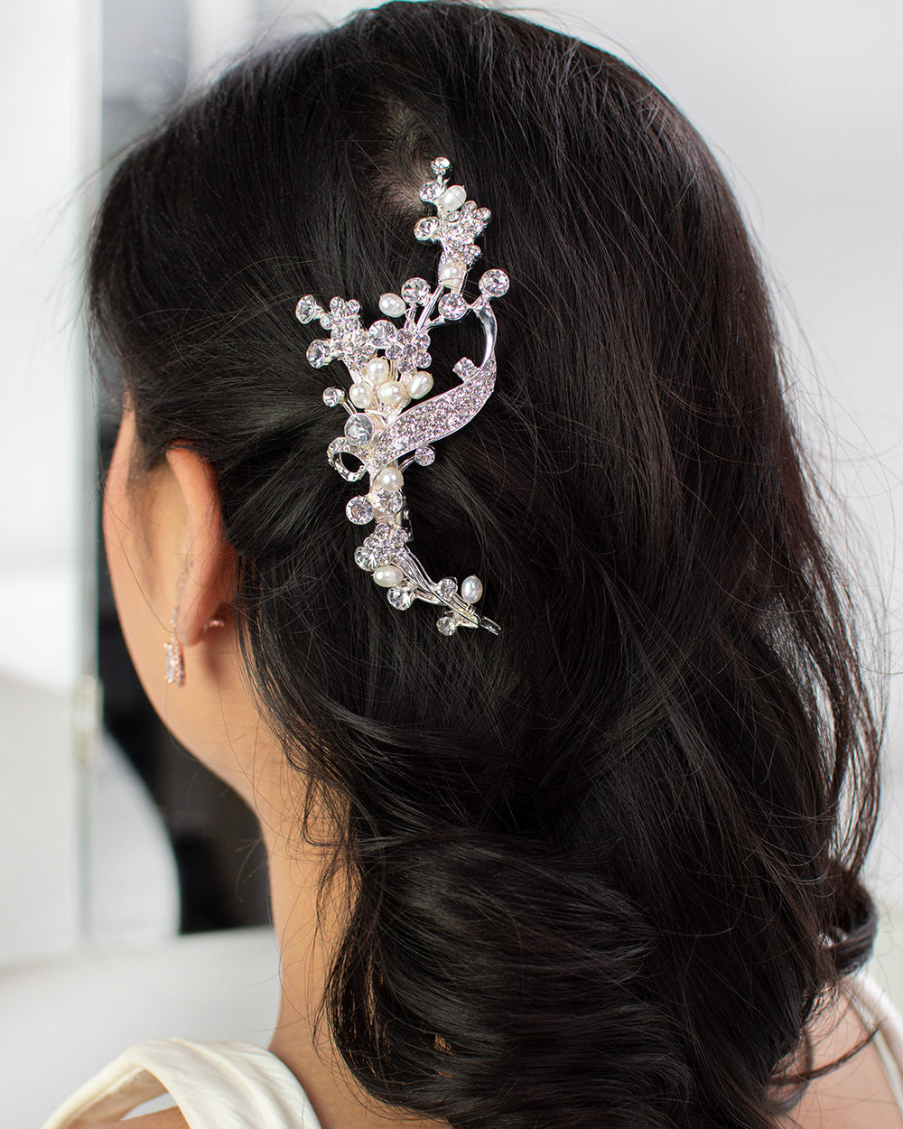 Amy Silver bridal comb — alternate view 2