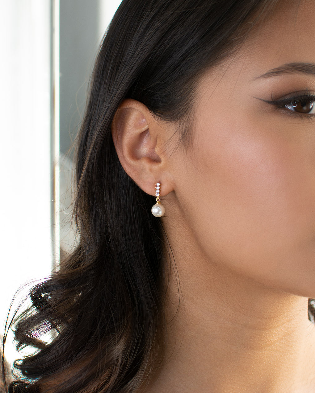 Colette Gold earrings by Windsor Bridal Jewellery