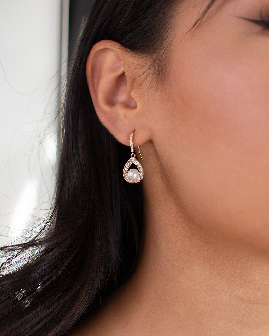 Lucy Gold bridal earrings — alternate view 2