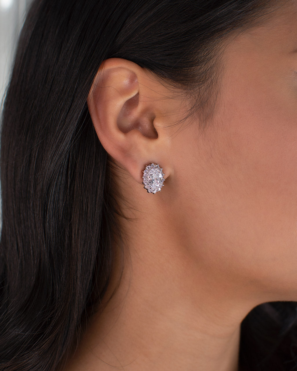 Mae silver bridal earrings — alternate view 2