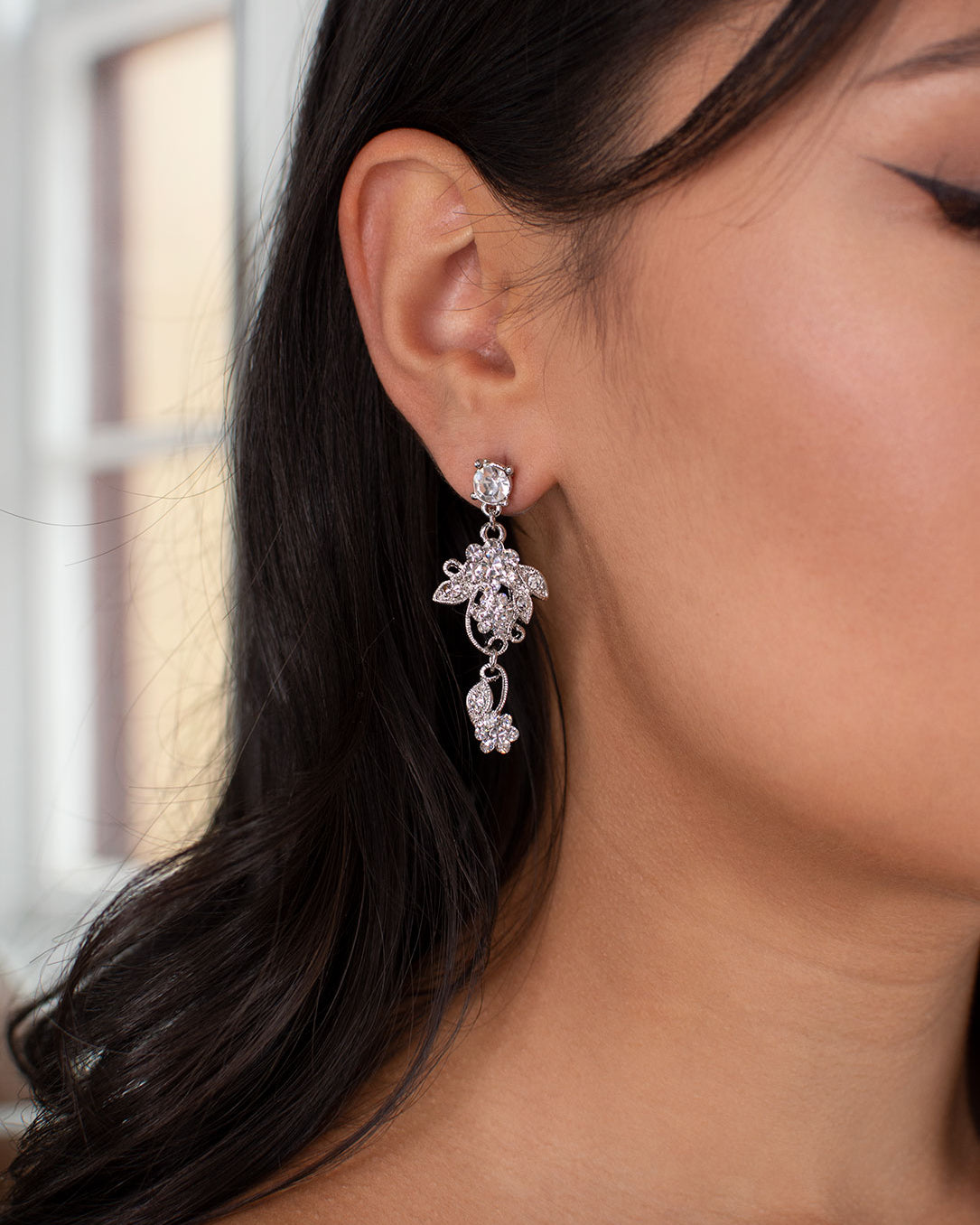 Rue Silver earrings by Windsor Bridal Jewellery