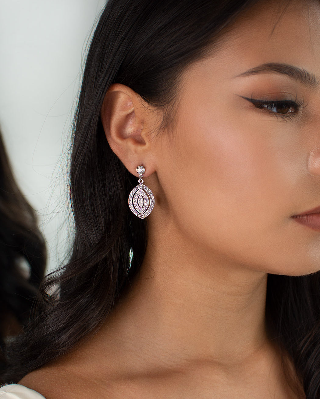 Avery Silver earrings by Windsor Bridal Jewellery
