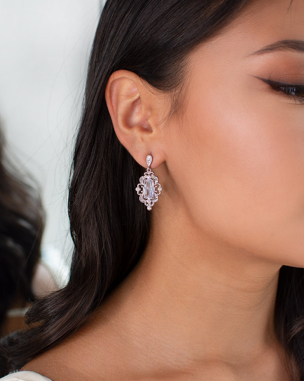 Aida bridal earrings — alternate view 2