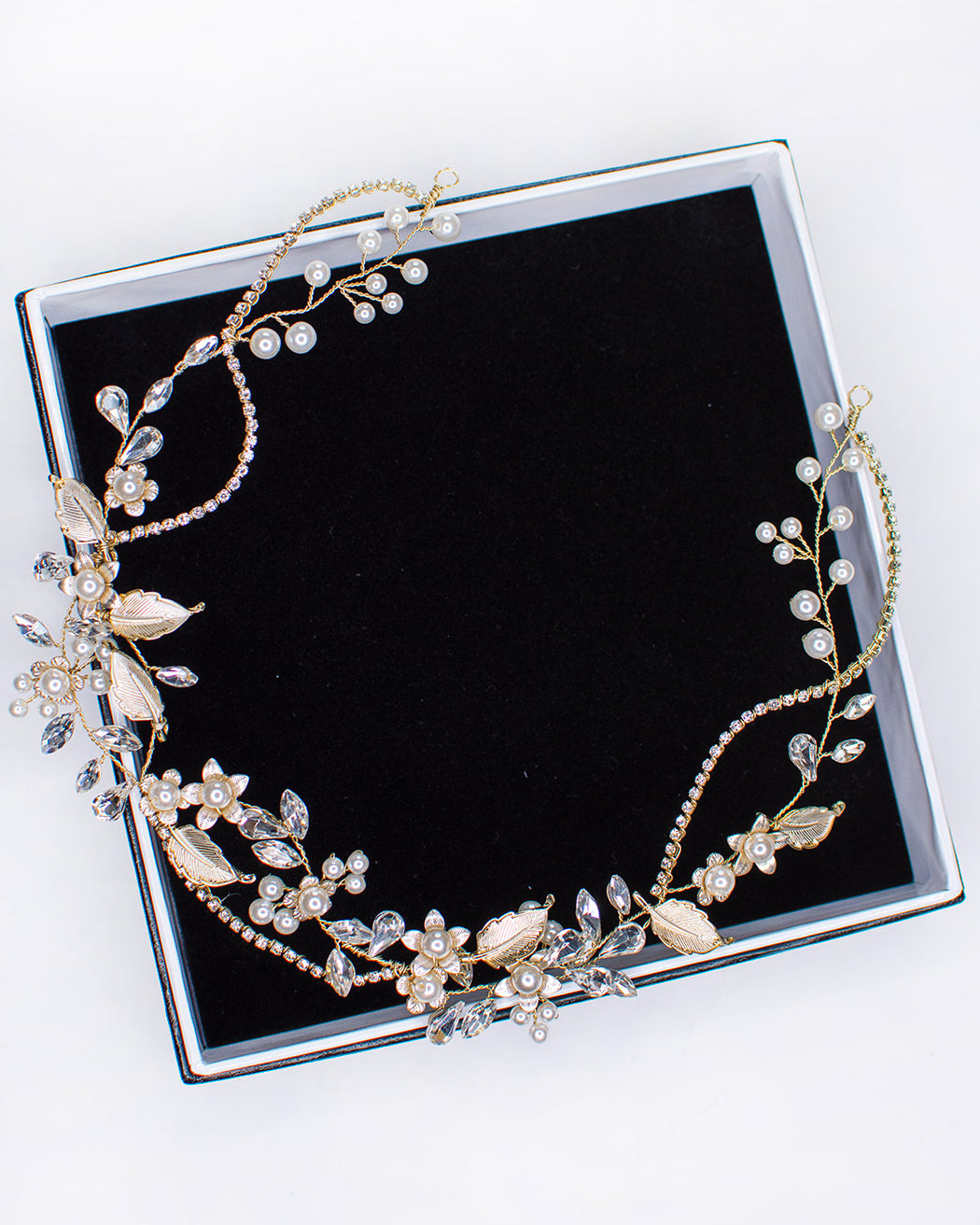 Elle Gold and Pearl hair vine by Windsor Bridal Jewellery