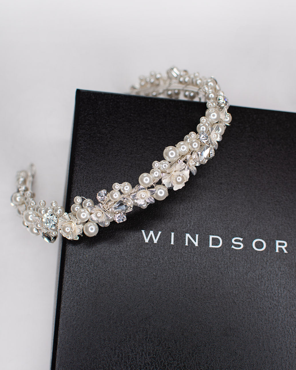 Beatrix Silver bridal headband — alternate view 4