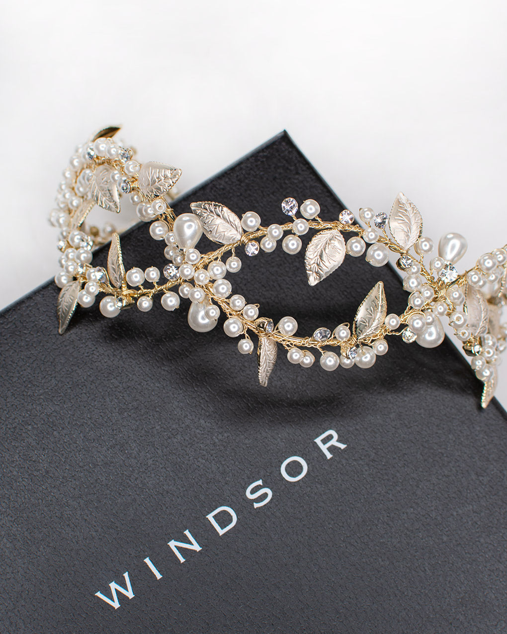 Kylie Pale Gold bridal headband — alternate view 4