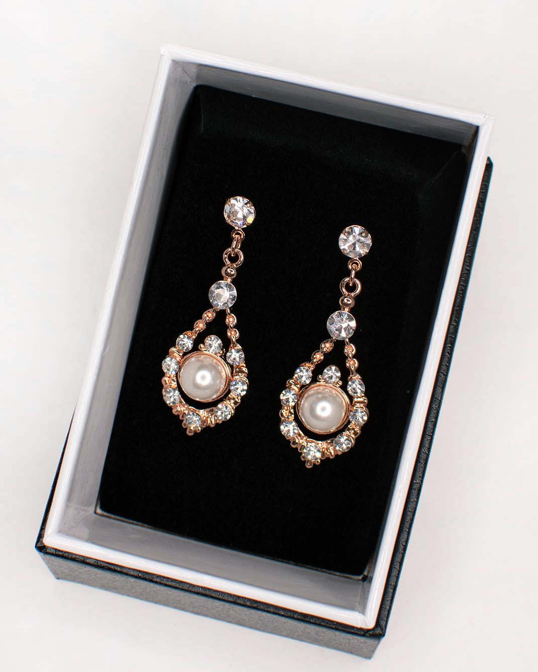 Nova Rose Gold bridal earrings — alternate view 3