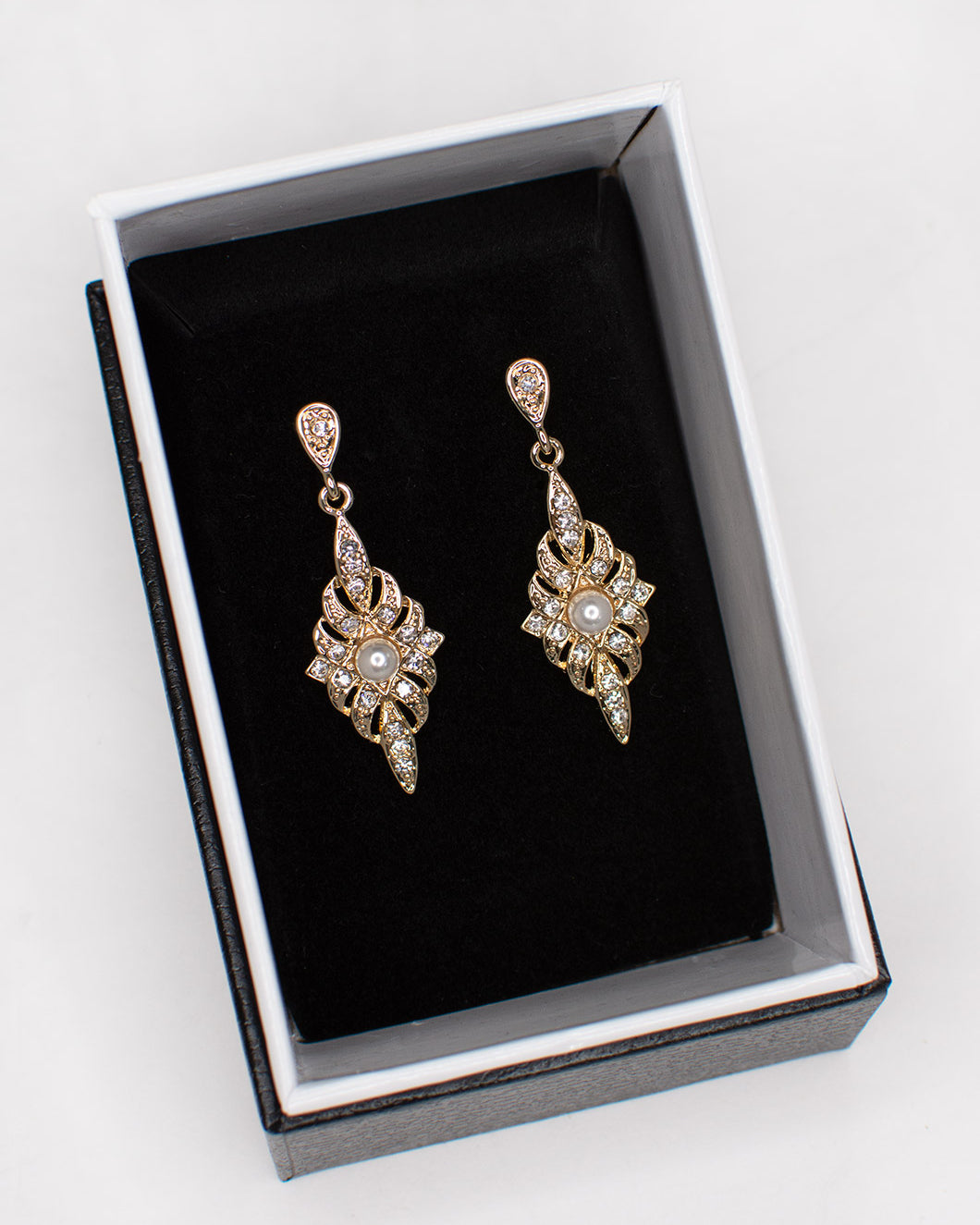 Antoinette Gold bridal earrings — alternate view 3