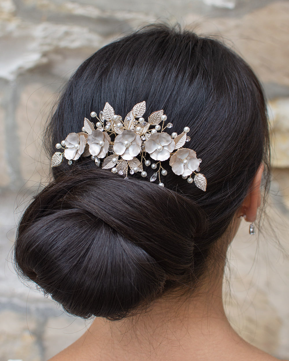 Ava gold bridal comb — alternate view 2