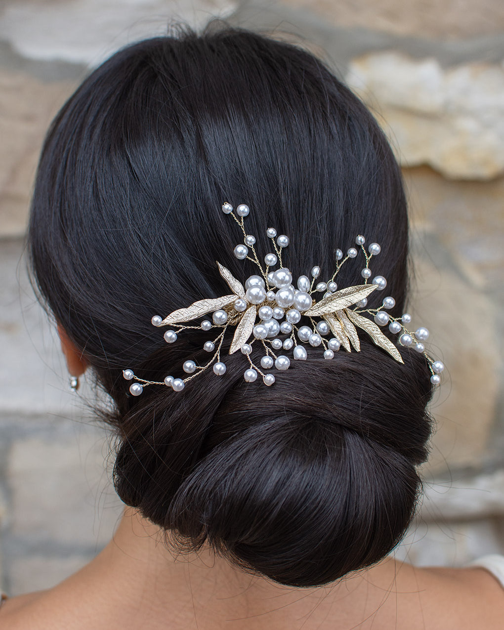 Imogen Gold bridal comb — alternate view 2