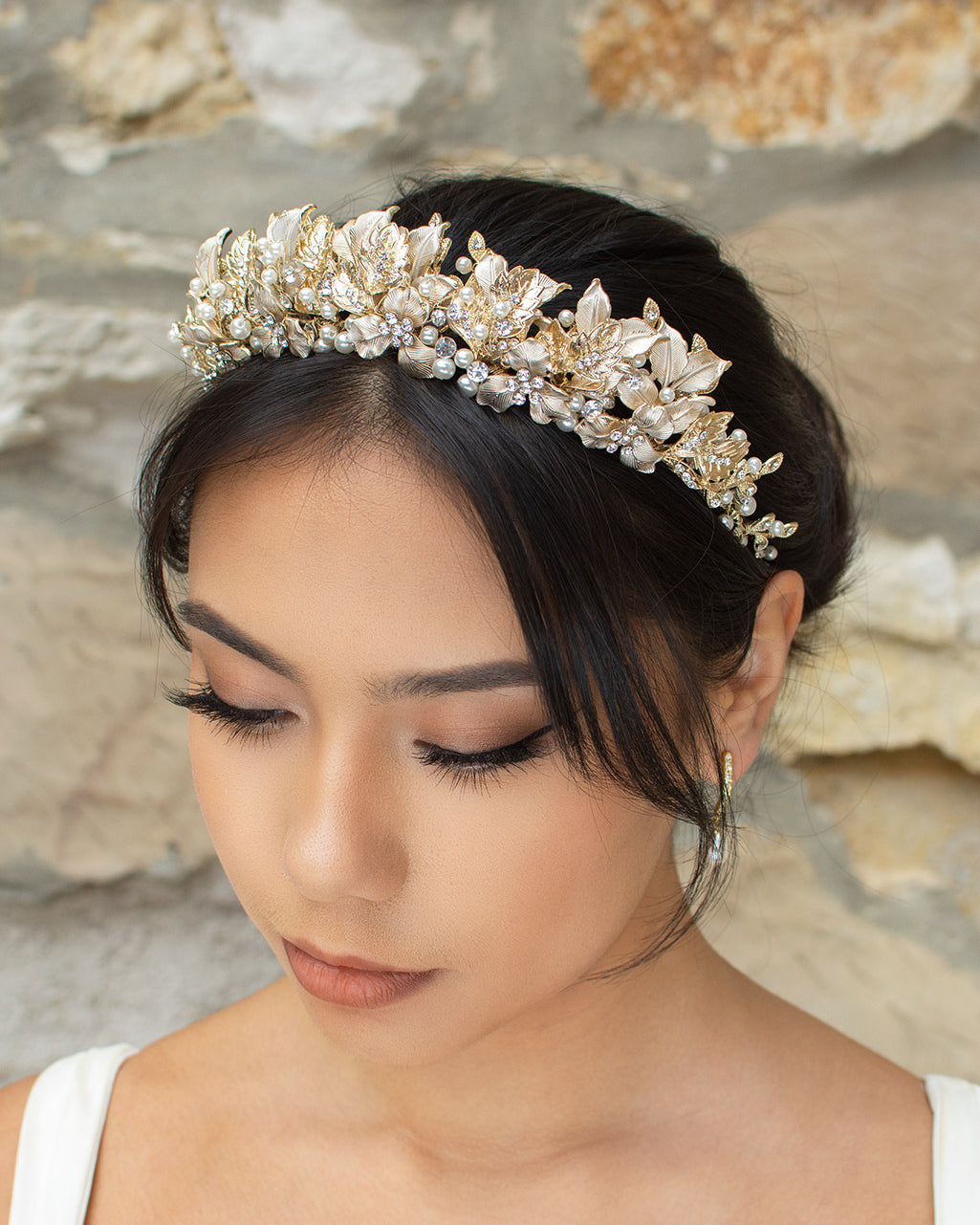Hannah Gold Bridal Headpiece crown — alternate view 4