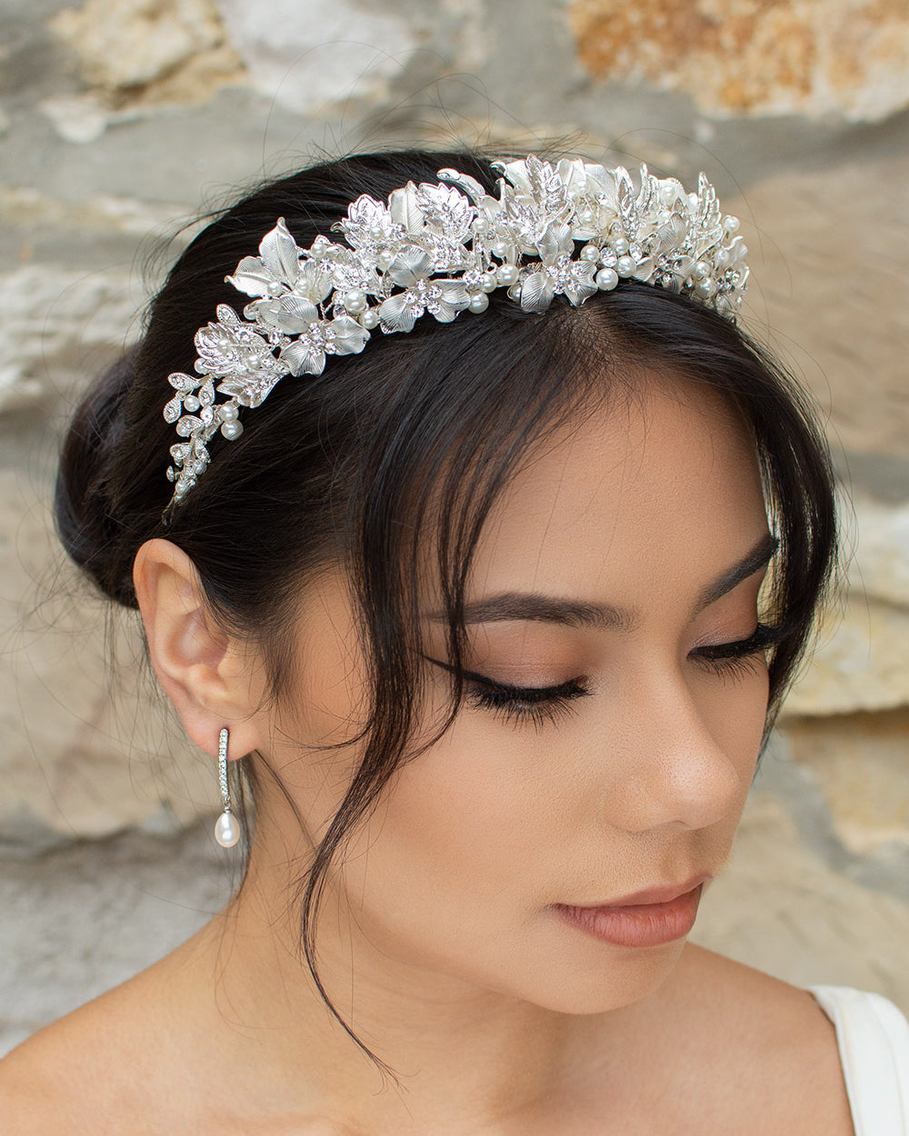 Hannah Silver bridal crown — alternate view 3